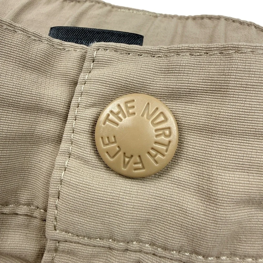 The North Face Mens Convertible Cargo Pants/Shorts Khaki Outdoor‎ Hiking Size L